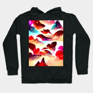 Orange Autumn Season Fluid Abstract Pattern Hoodie